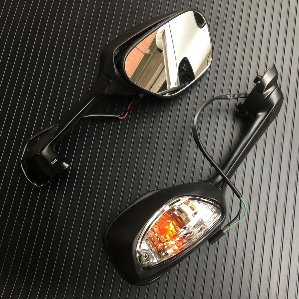 Moto Lusterko końcówkowe kierownicy Motocyklowa k Pasuje Do Suzuki GSXR1000 GSXR600 GSXR750 Lusterka Wsteczne Motocykla Widok Z Tyłu Boczny Kierunkowskaz Lingt