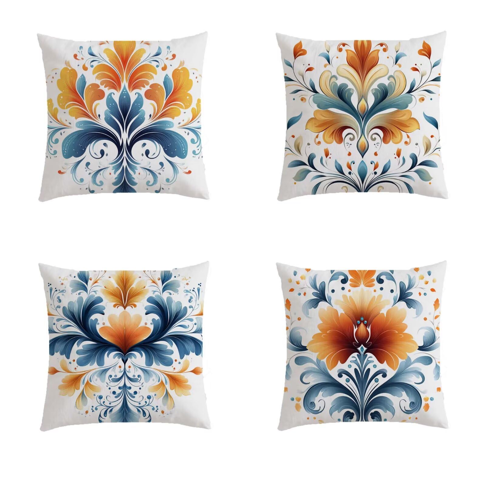 Housse coussin extérieur imperméable violette aspect lin bohème