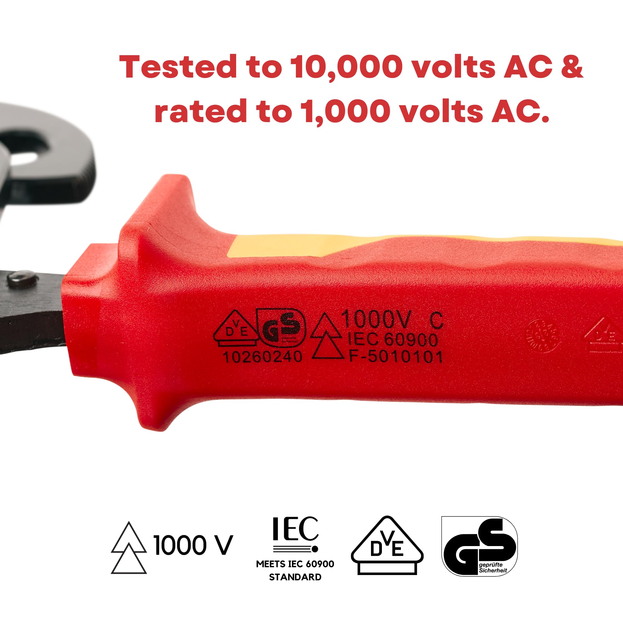 FESA Izolowane przecinaki do kabli zapadkowych – wytrzymałe przecinaki do drutu 1000 V do cięcia wielożyłowych kabli aluminiowych i miedzianych - obsługa jedną ręką, czyste cięcia przewodów
