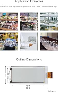 3inch E-Paper (G) Raw Display Panel, 400 168 E-Ink Screen, SPI Interface