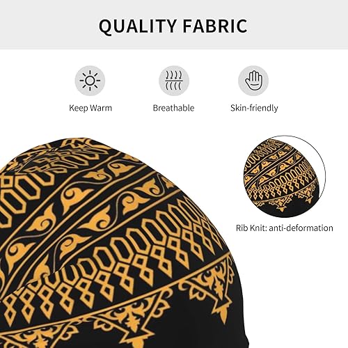 Miniatura 7 de ROSIHODE Gorro africano holgado para adultos gorro de punto elástico de calavera para invierno para mujeres y hombres