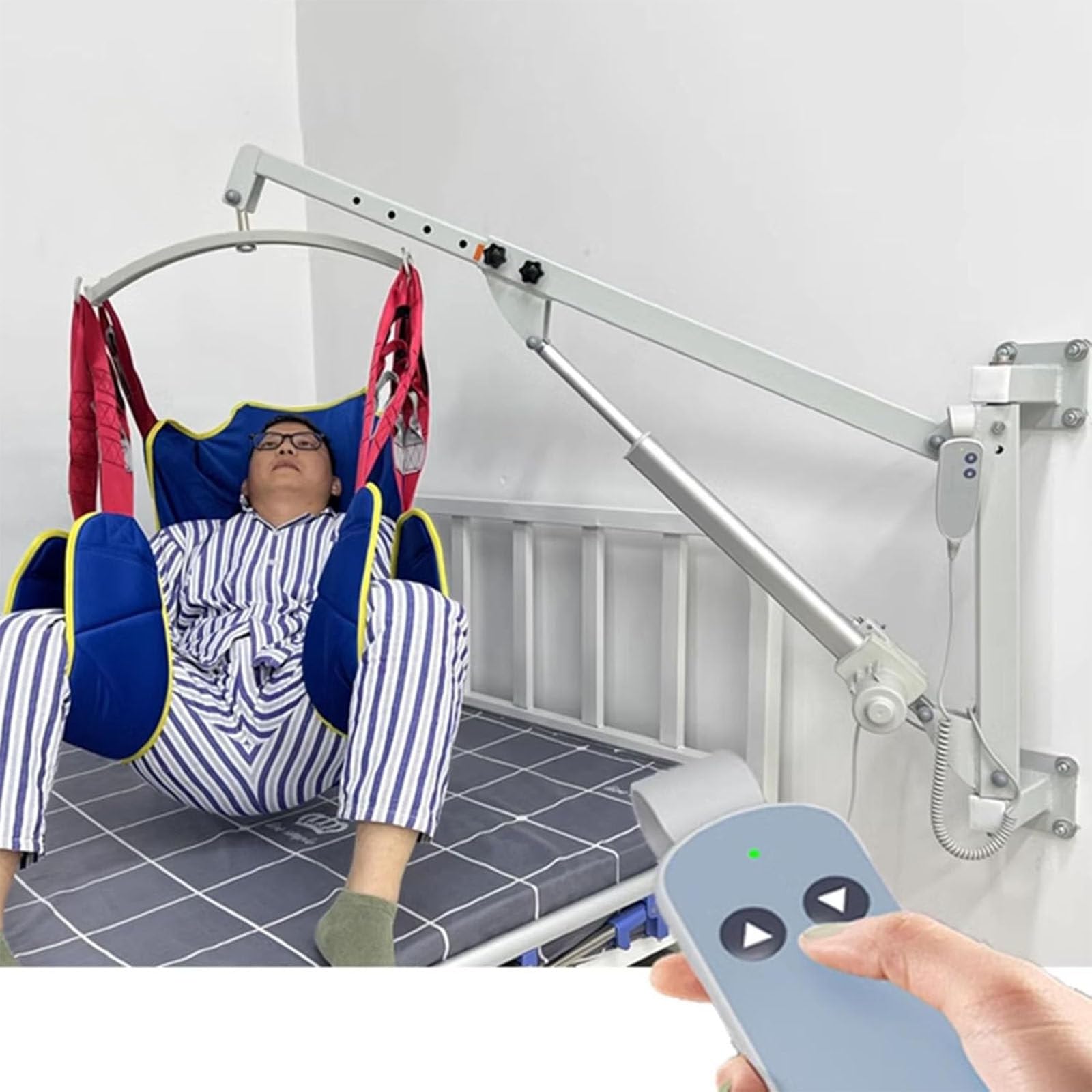 Arnés Elevación Paciente Cuerpo Completo, Grúa De Paciente, Eslinga De Elevación con para Paciente Y Minusválido, para Posicionamiento Y Elevación De La Cama,Enfermería