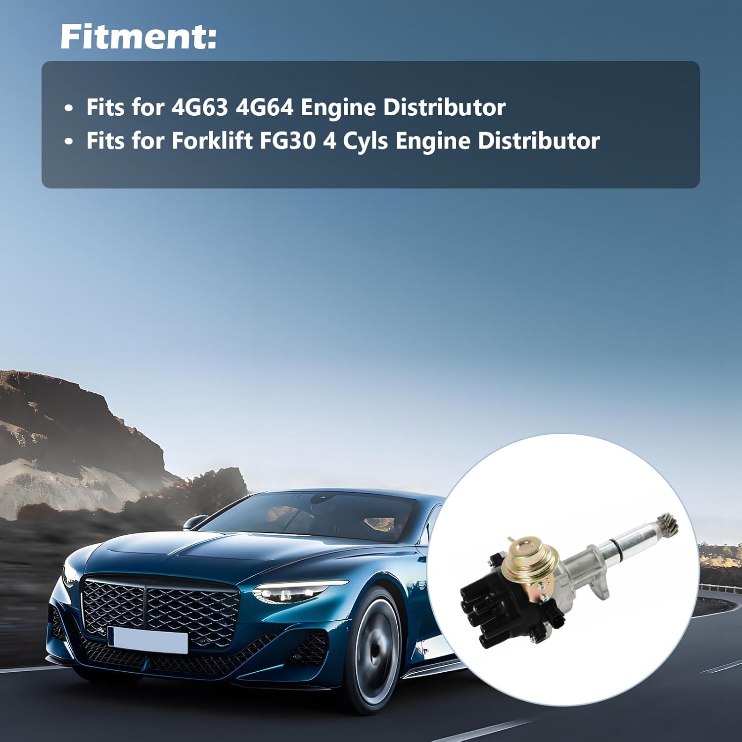 T2T84872 MD326637 Ignition Distributor Fits for Mitsubishi 4G63 4G64 Engine Forklift FG30 4 cylsCAT GP18K Aftermarket Parts