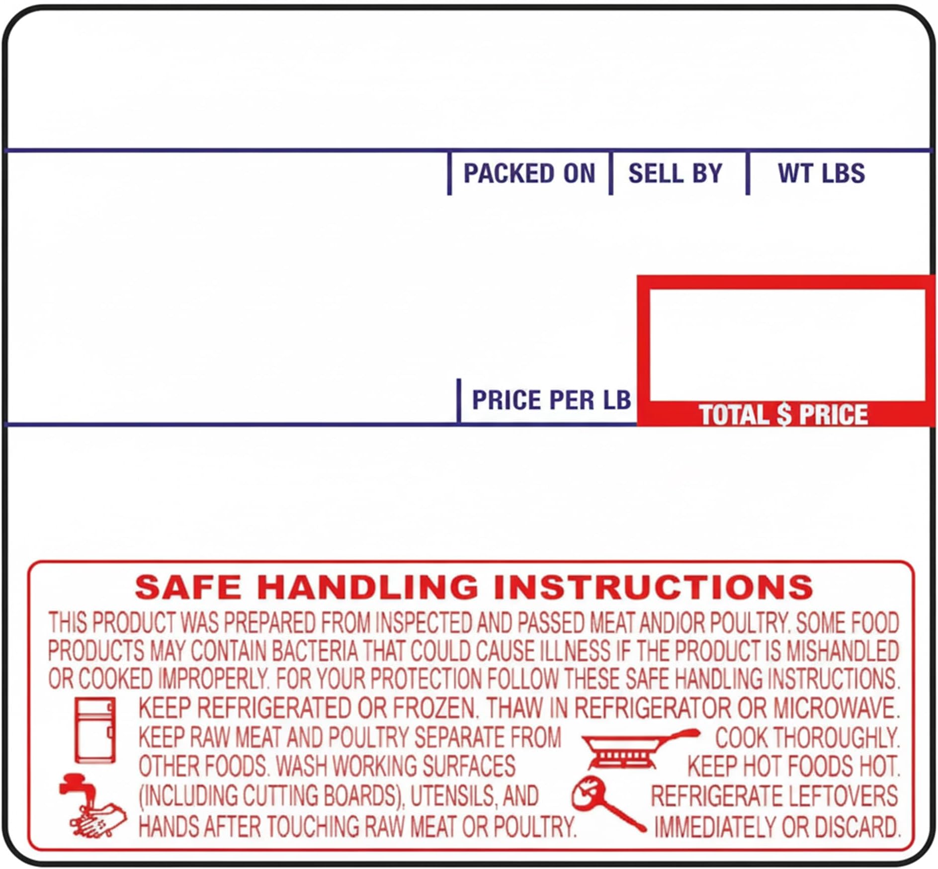 CĀS LST-8040 Printing Scale Label, 58 x 60 mm, UPC/Safe, 12 Rolls per Case, CĀS Scale Labels 8040, Guaranteed Quality, Try It!.