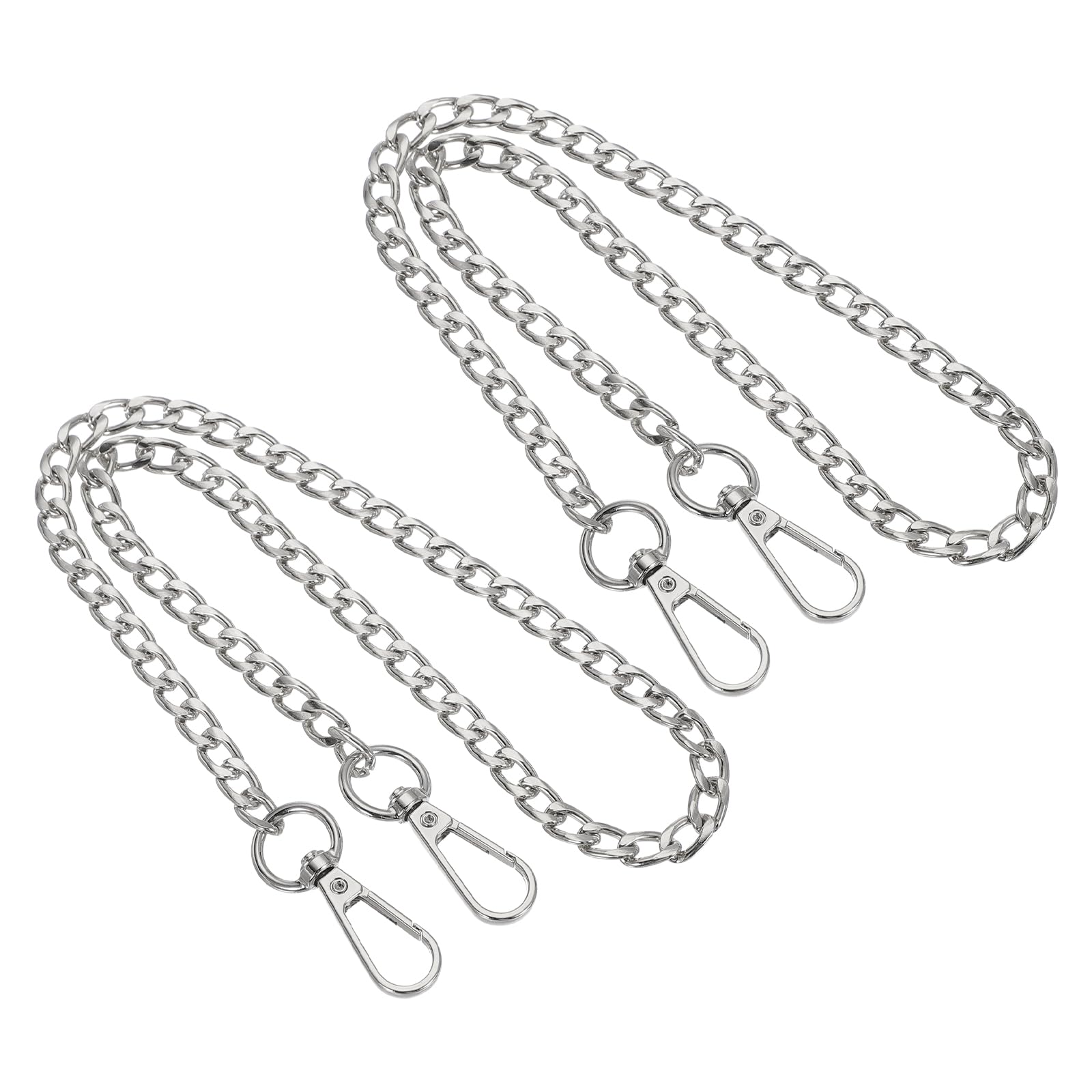 Sangles de sac à main 61 cm PATIKIL avec poignées plates argentées en alliage