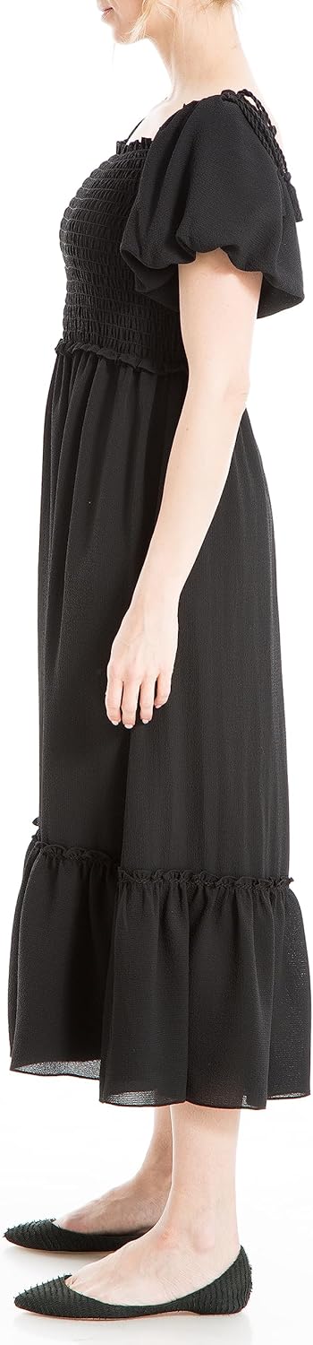 Max Studio Womens Flutter Sleeve Smocked Midi Dress - Image 4