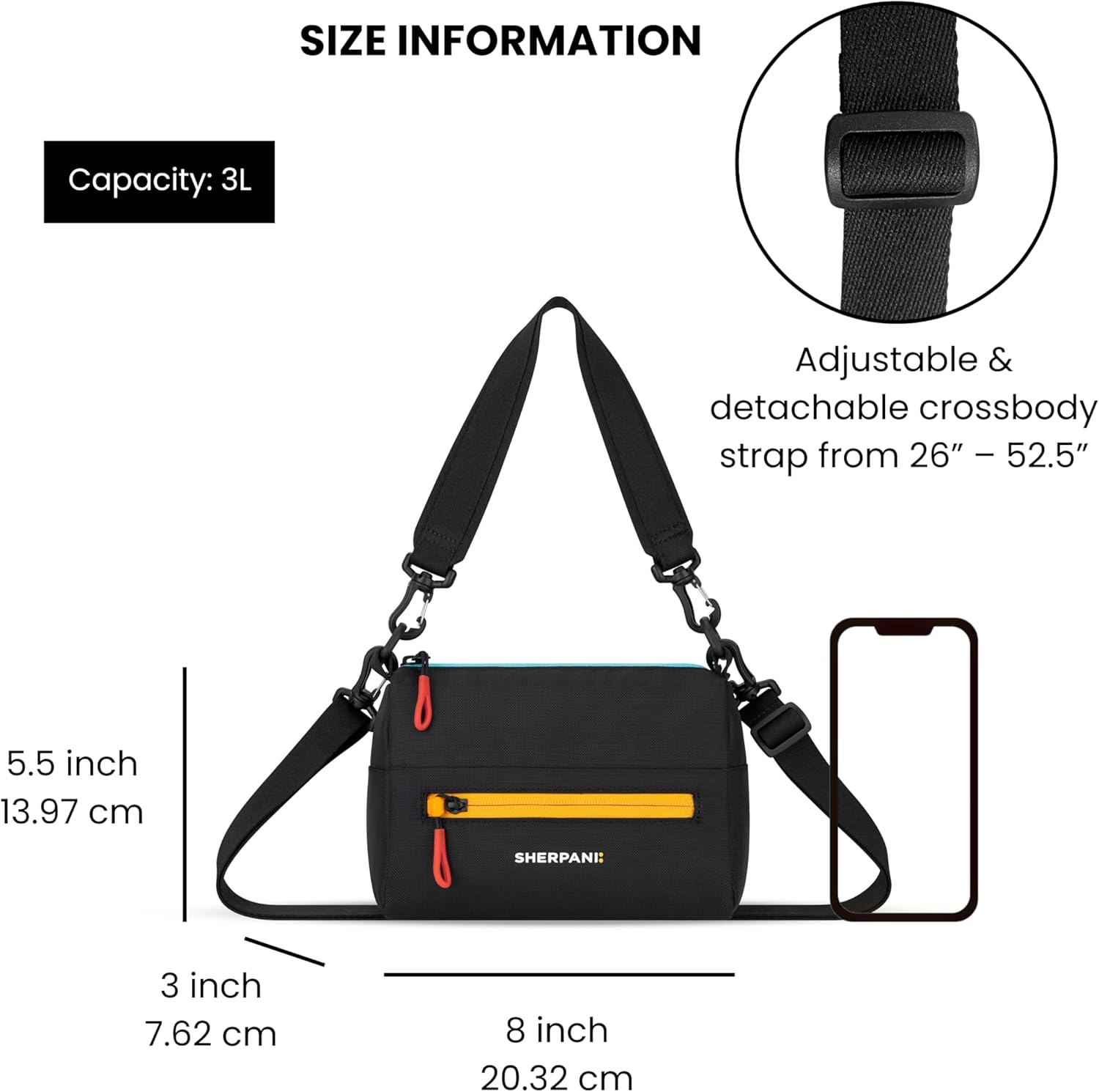 Sherpani Skye, Small Crossbody Purse, Shoulder Bag, Lightweight Cross Body, Handbags, Travel Purses for Women