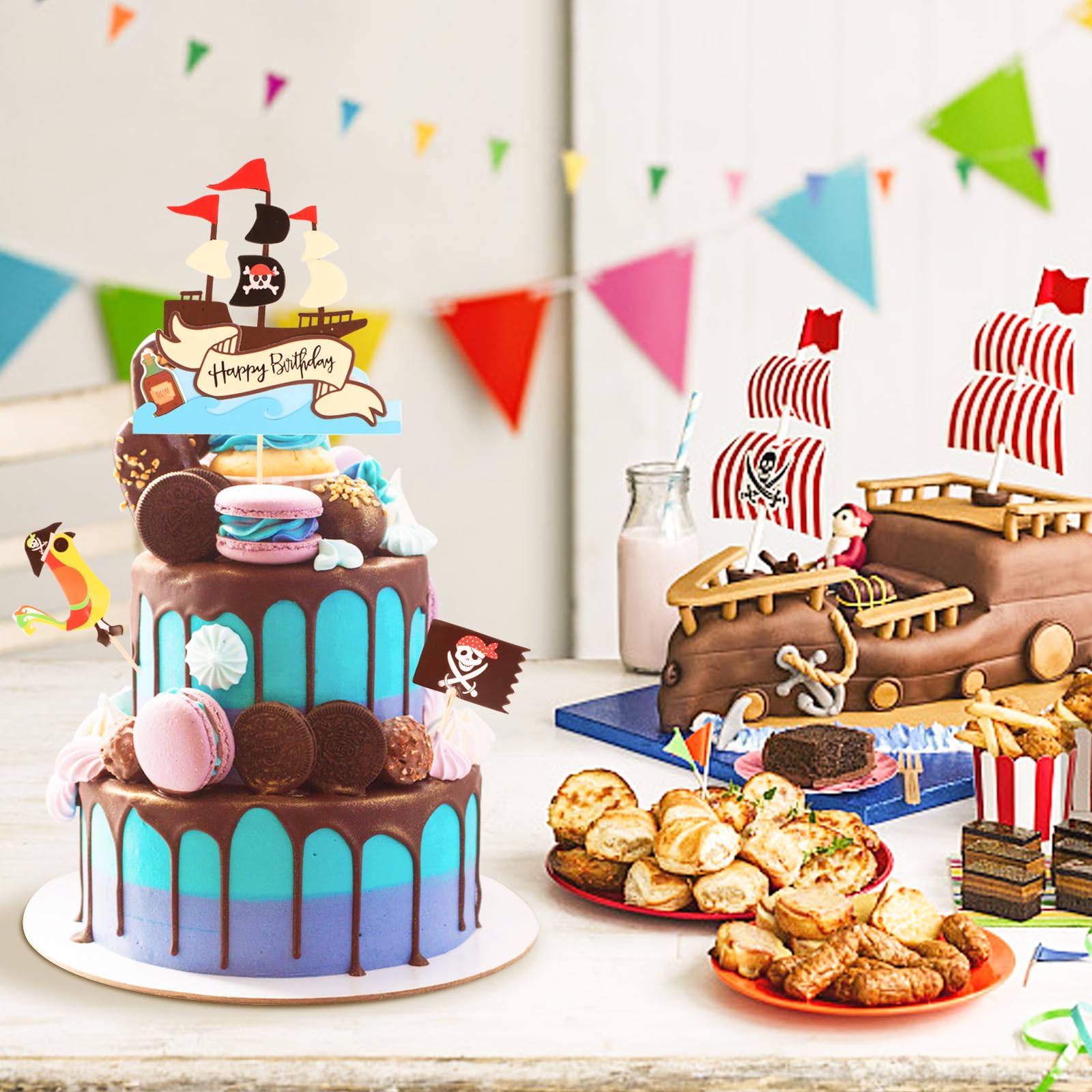 31-teiliges Piraten-Tortenstecker-Set – Cake Topper Für Geburtstag, Halloween, Kinderparty