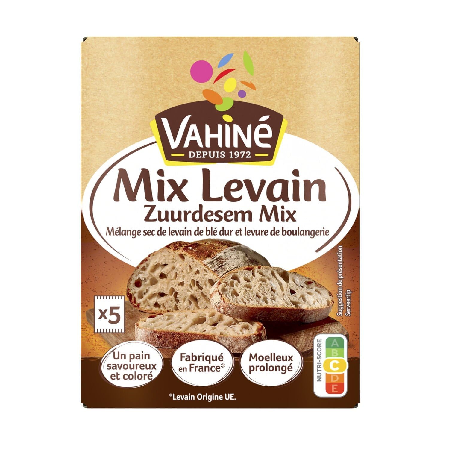 VAHINE – Levain Naturel pour Pains et Pâtisseries, Texture Aérée et Goût Authentique (5 Sachets) - Lot de 3 - vendu par Lot