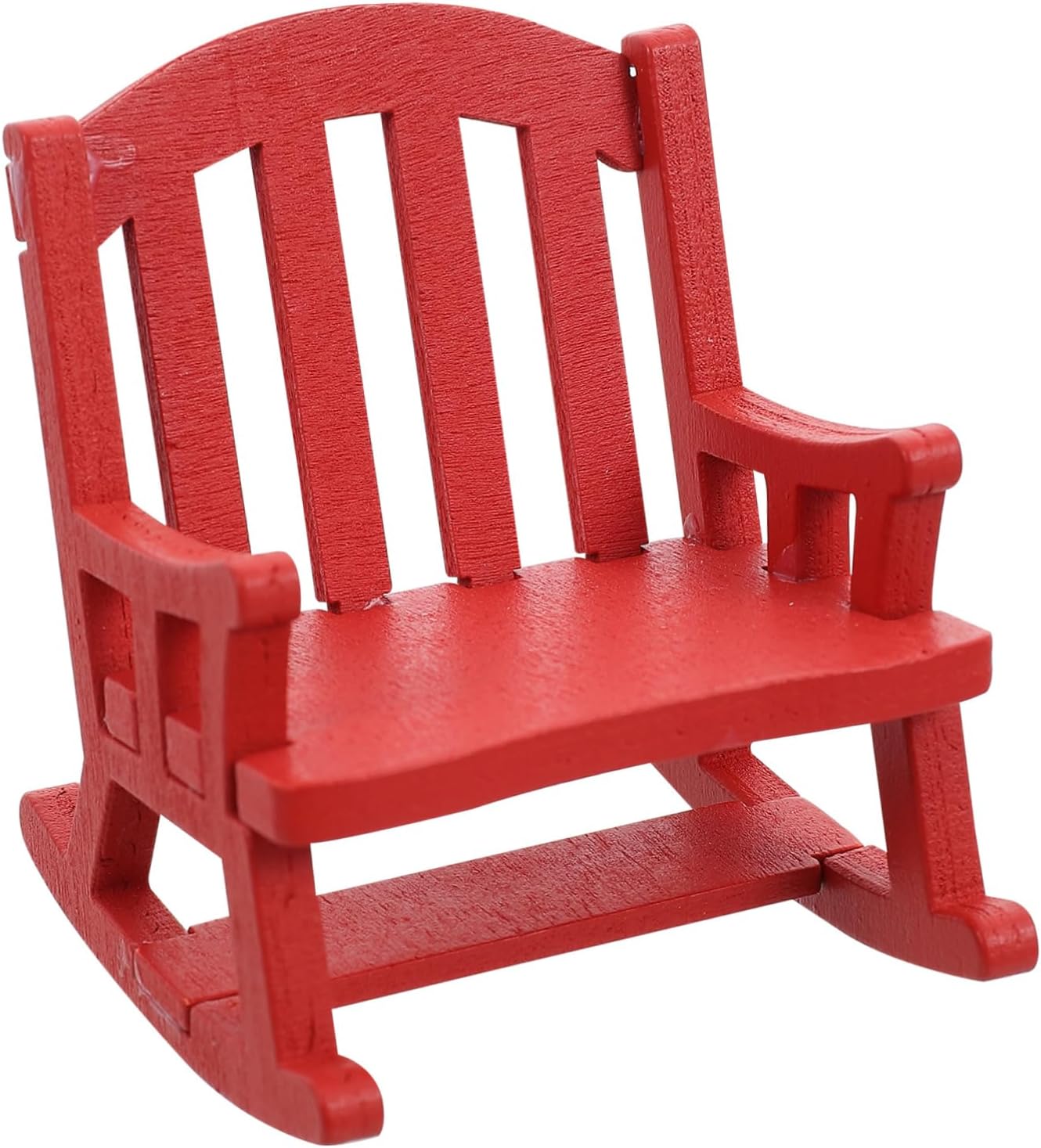 Wooden Miniature Rocking Chair Model for Dollhouses European Style DIY Mini Furniture Accessory for Creating Lifelike Scenes Your Mini House Decor