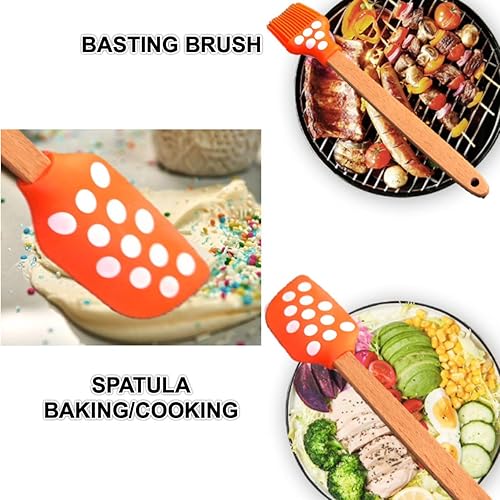 Miniatura 2 de Juego de cocina de Acción de Gracias, cepillo de silicona para repostería, espátula de silicona, raspador para hornear, crema y mantequilla,