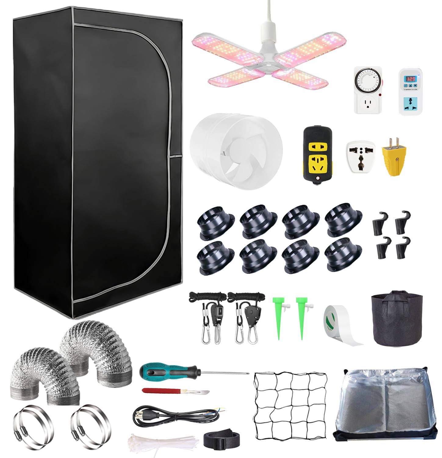 Amazon.com: 4x4 Grow Tent Kit Complete High Reflective Mylar