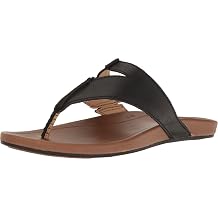 OLUKAI Lala Womens Black/Tan Sandals