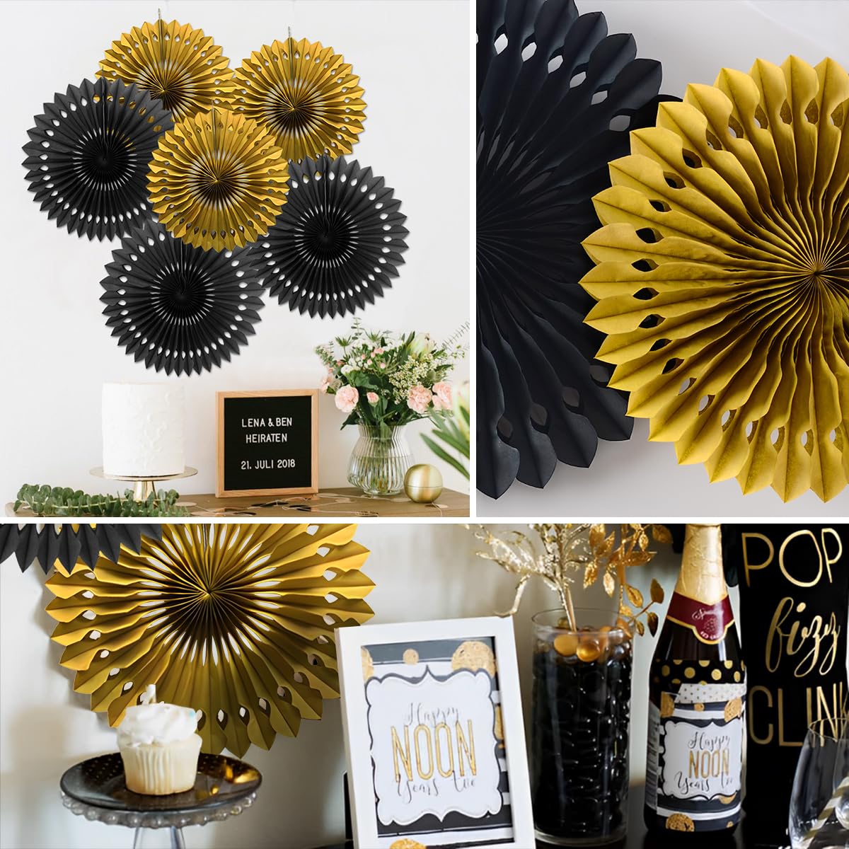 Geburtstagsdeko Set Blau-Gold – Mit Ballons, Banner, Pompons Für Eine Perfekte Party (18.-60. Geburtstag)