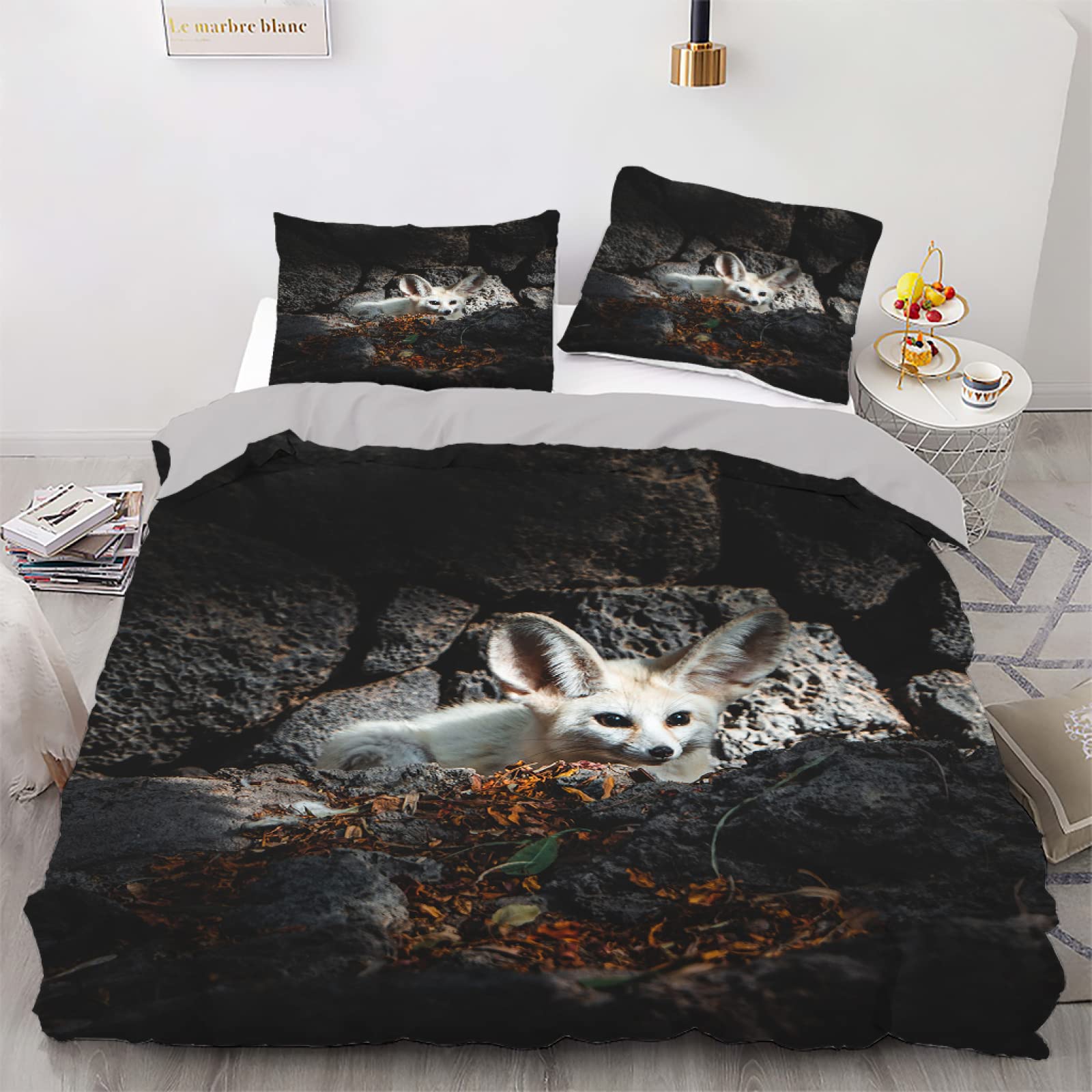 Housse de couette fille avec fermeture éclair pour un lit vite fait