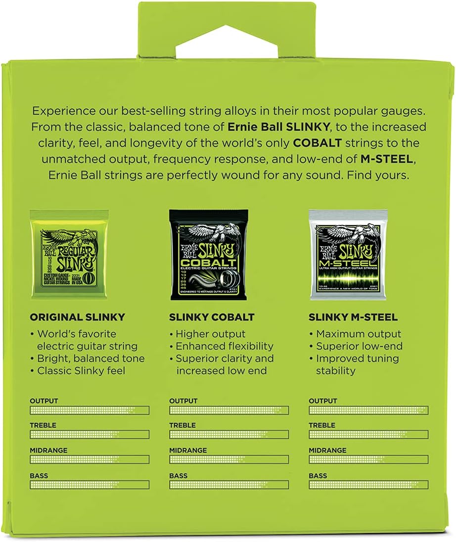 Ernie Ball Regular Slinky Electric Tone Pack Guitar Strings, 10-46 Gauge (P03331)