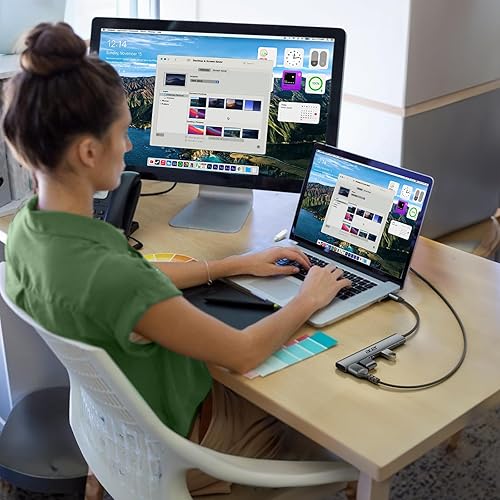 Miniatura 7 de Acer Hub USB C 5 en 1 con HDMI 4K, entrega de alimentación de 100W, 3 puertos de datos USB A, adaptador multipuerto USB C a HDMI para portátil, PC,