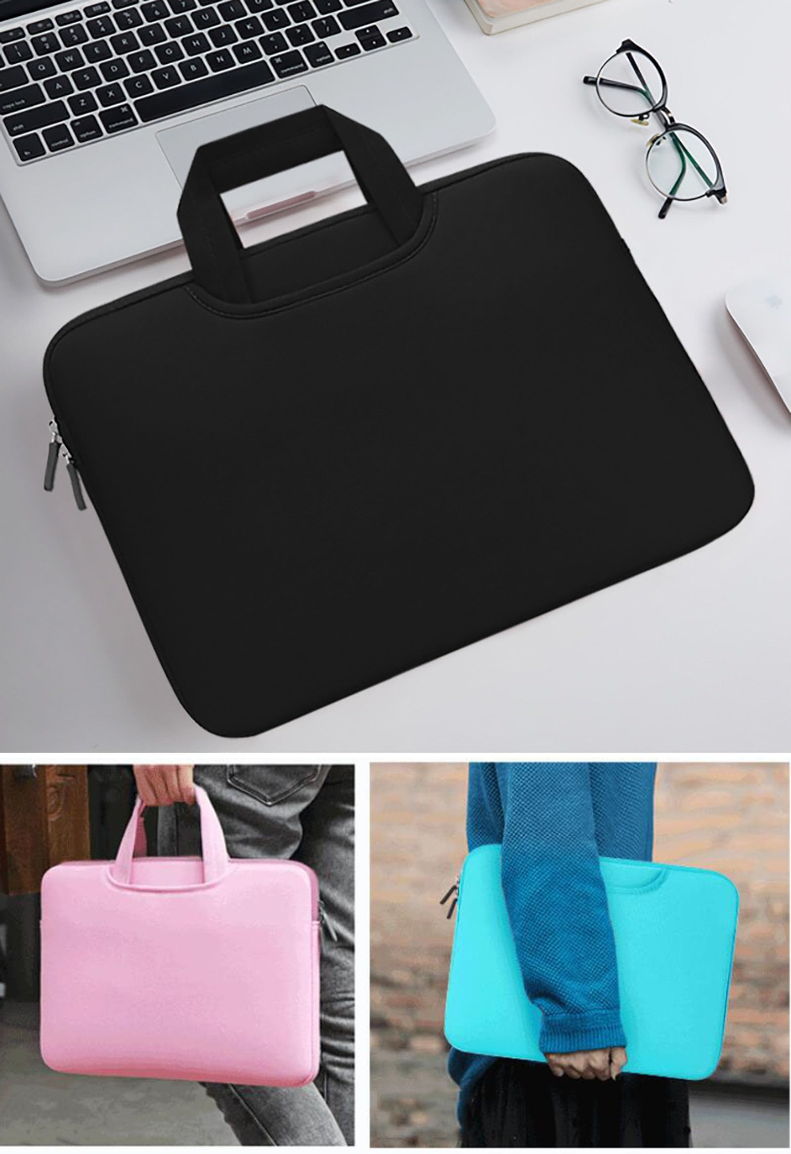 Torba na laptopa Torebka na komputer do dokumentów - 15,6-calowa torba na laptopa dla mężczyzn i kobiet - rękaw do tabletek