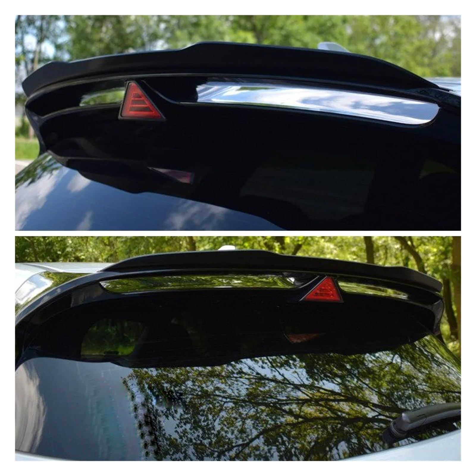 Alerón Alerón Trasero para Techo Coche Tiras Decorativas para Hyundai I30 N MK3 I30N Hatchback 2017 2018 2019 2020 Lip Wing Spoiler(B Glossy Black)
