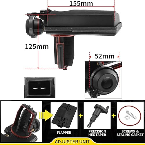 Miniatura 4 de A-Premium Ajustador de aleta del colector de admisión de aire [compatible con 6Cy 3.0L 2.5L, M56 M54] Compatible con BMW [Serie 3,5 E46 E39] 325i,
