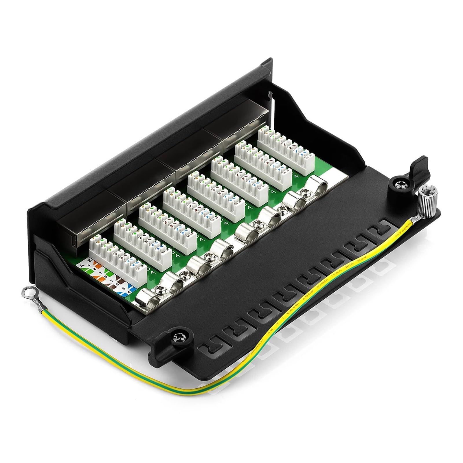 Mini-Desktop-CAT6A-Cat6-Patchpanel mit 8–12 Anschlüssen(Cat 6A 12-Port)