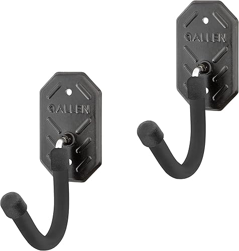 Miniatura 3 de Allen Company - Ganchos recubiertos para montaje en pared de rifle con placa de montaje de metal - Estante largo para armas para el hogar - 2