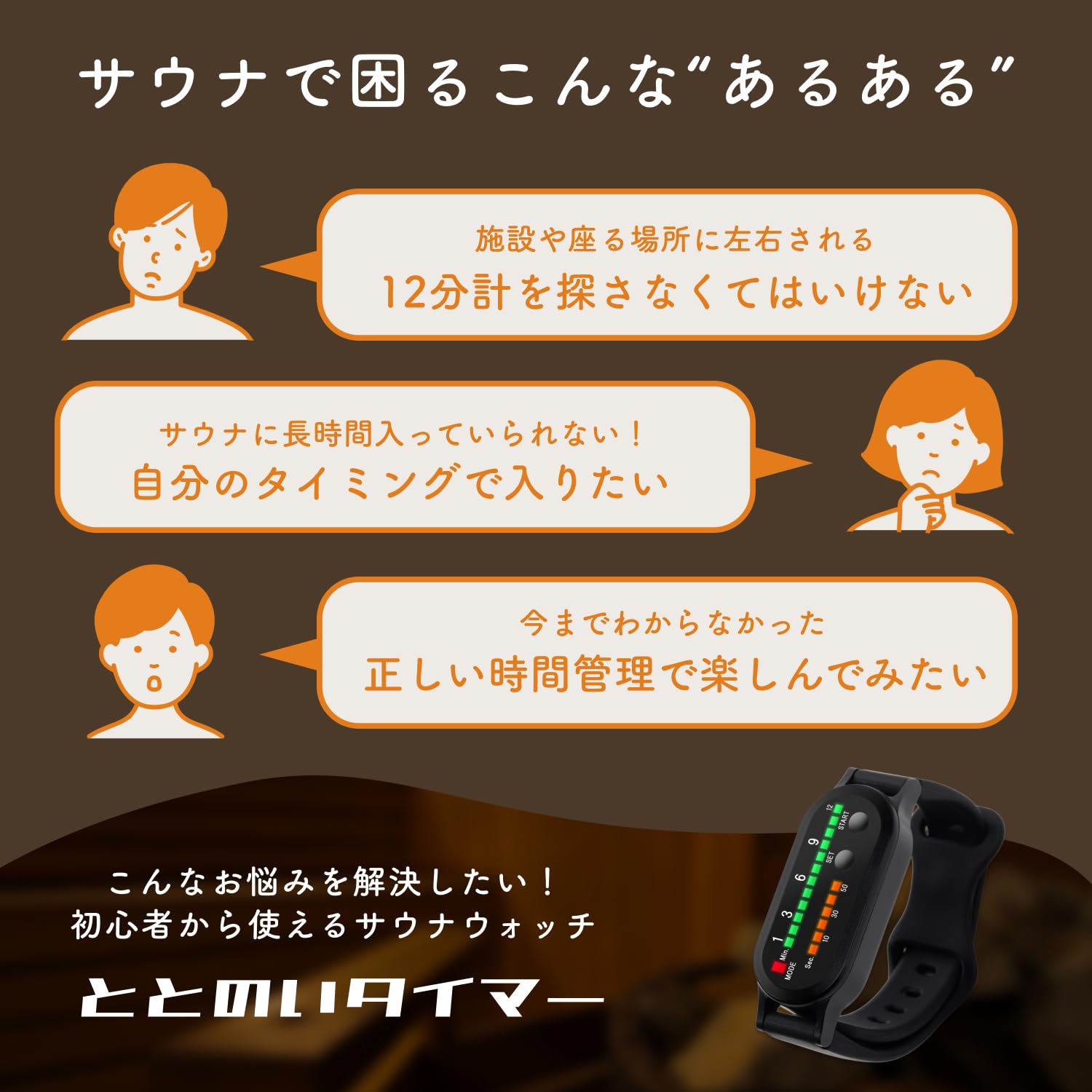 Amazon.co.jp: ZEN STATE ととのいタイマー サウナウォッチ 腕時計