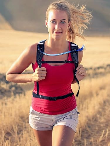 Miniatura 7 de Arvano Mochila de hidratación, paquetes de hidratación con vejiga de agua de TPU sin BPA de 2 litros, mochila de agua ligera para ciclismo de