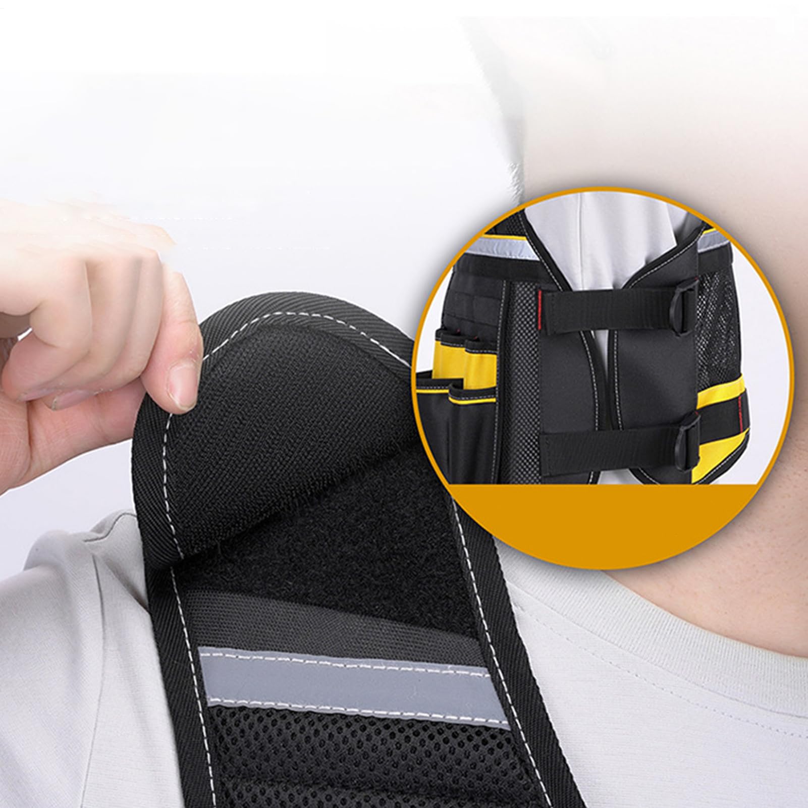 Chaleco De Trabajo Para Hombre Arnés De Seguridad Reflectante Y | Chaleco de Herramientas para Carpintero Para Electricista Mecánico Limpieza De Parrillas Regalo Para Padre