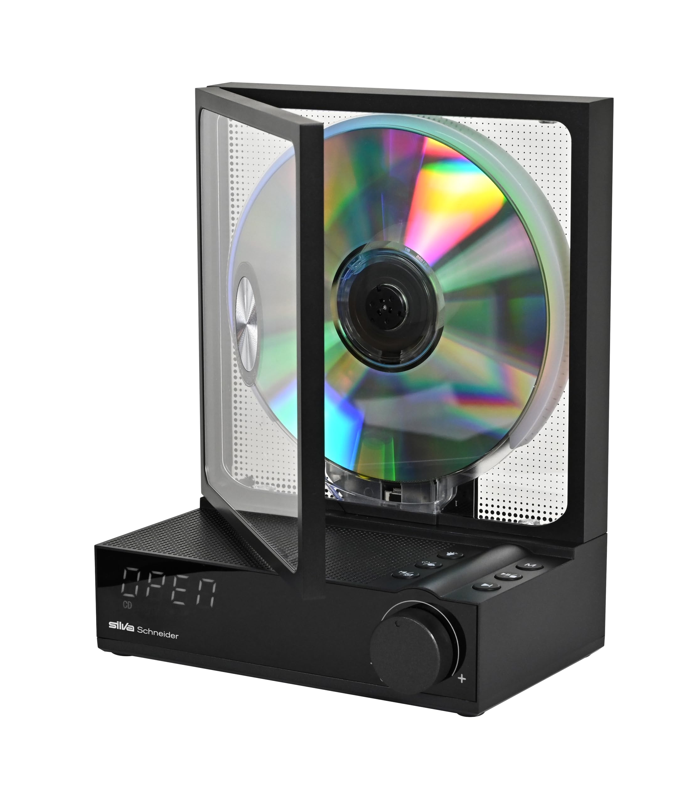Silva Schneider CDP 99 BT | Reproductor de CD con función MP3, transmisor y Receptor Bluetooth 5.3, Pantalla LED, batería de 4000 mAh, Control Remoto, a Prueba de Golpes, USB-C, Tarjeta SD, portátil