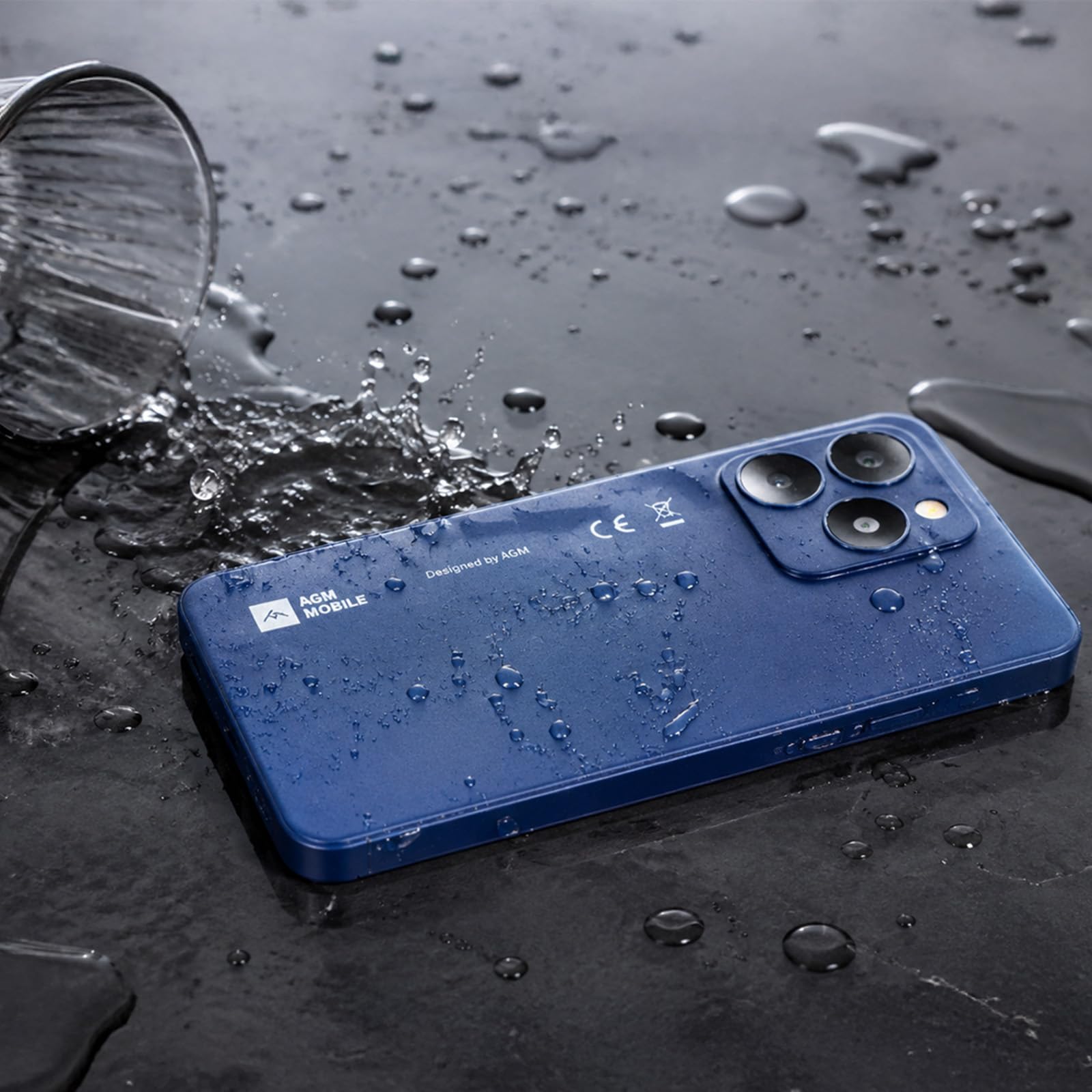 AGM Note N2 Smartphone Android 16 Go, Mini Handy Ohne Vertrag | 4,96 Zoll Display, 3000 mAh Akku, 3GB+32GB, ultradünnes Gehäuse für Schülerhandy, 4G Dual SIM/5MP/IP54/GPS/blau