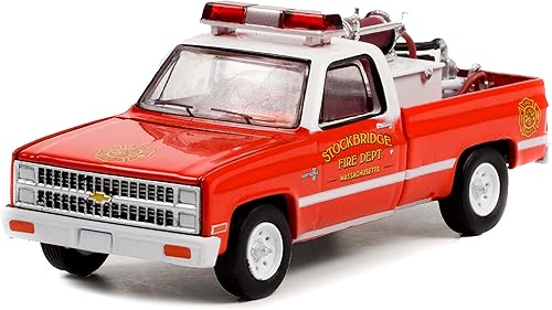 Miniatura 2 de 1981 Chevy K20 Scottsdale Pickup Departamento de Bomberos de Stockbridge, MA y equipo de bomberos Norman Rockwell 164 Modelo fundido a presión