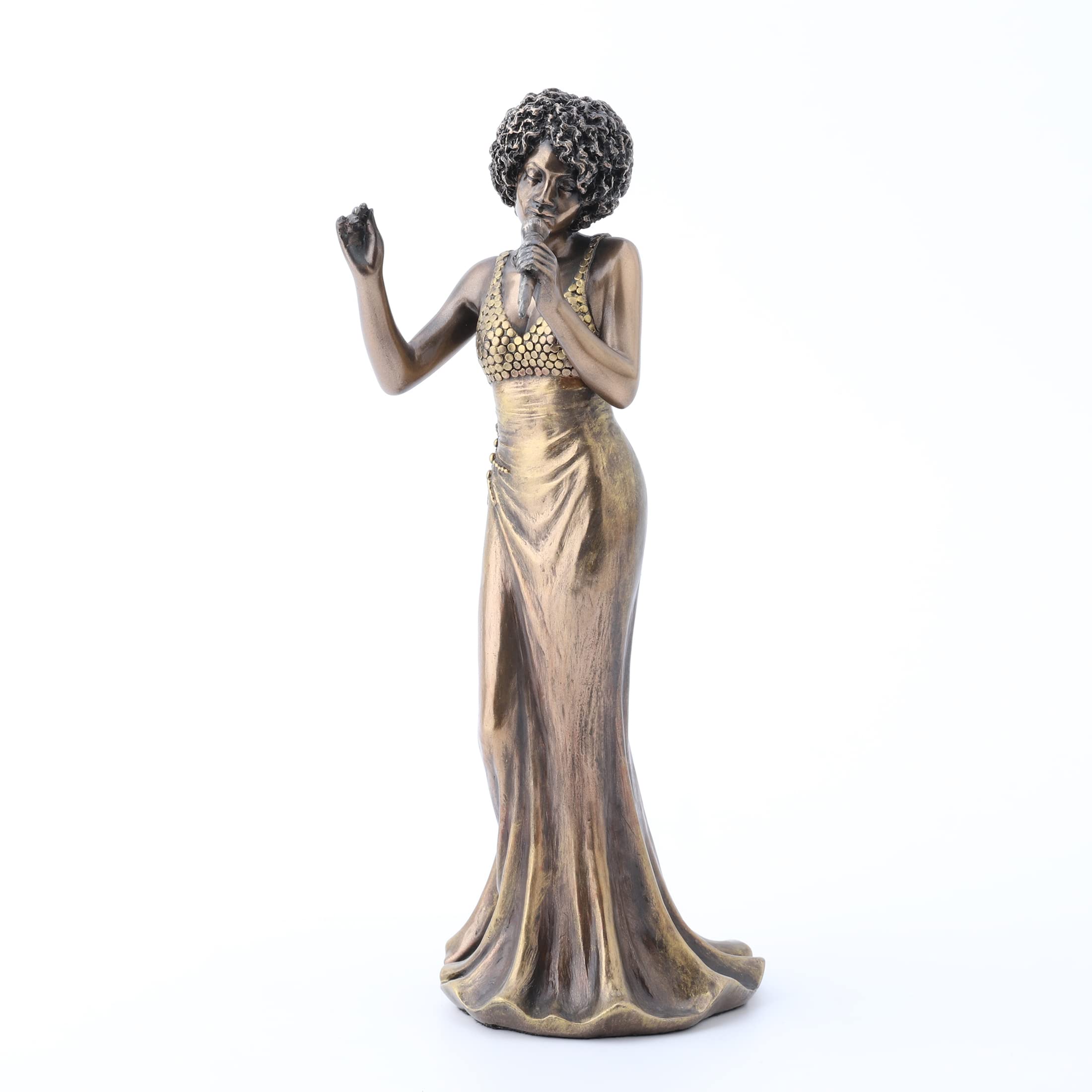 Estatua de cantante vocal femenina de banda de jazz de 8 1/8 pulgadas 3