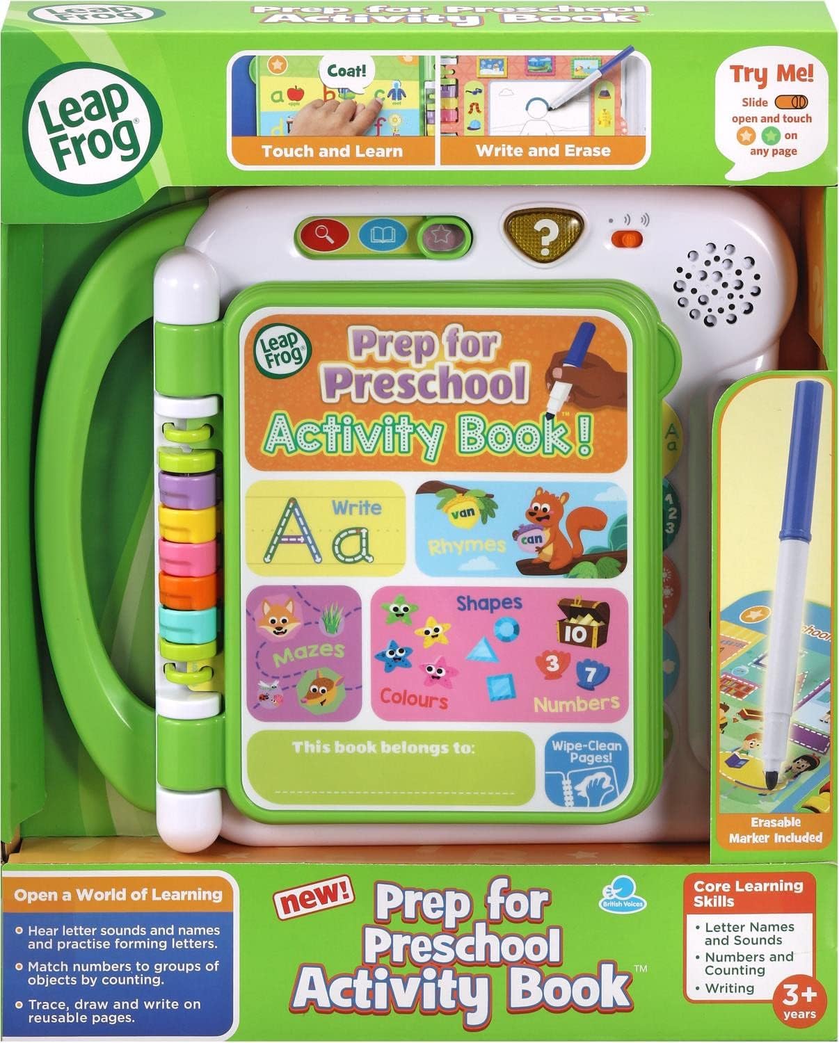 LeapFrog Prep for Preschool Activity Book Educational Interactive