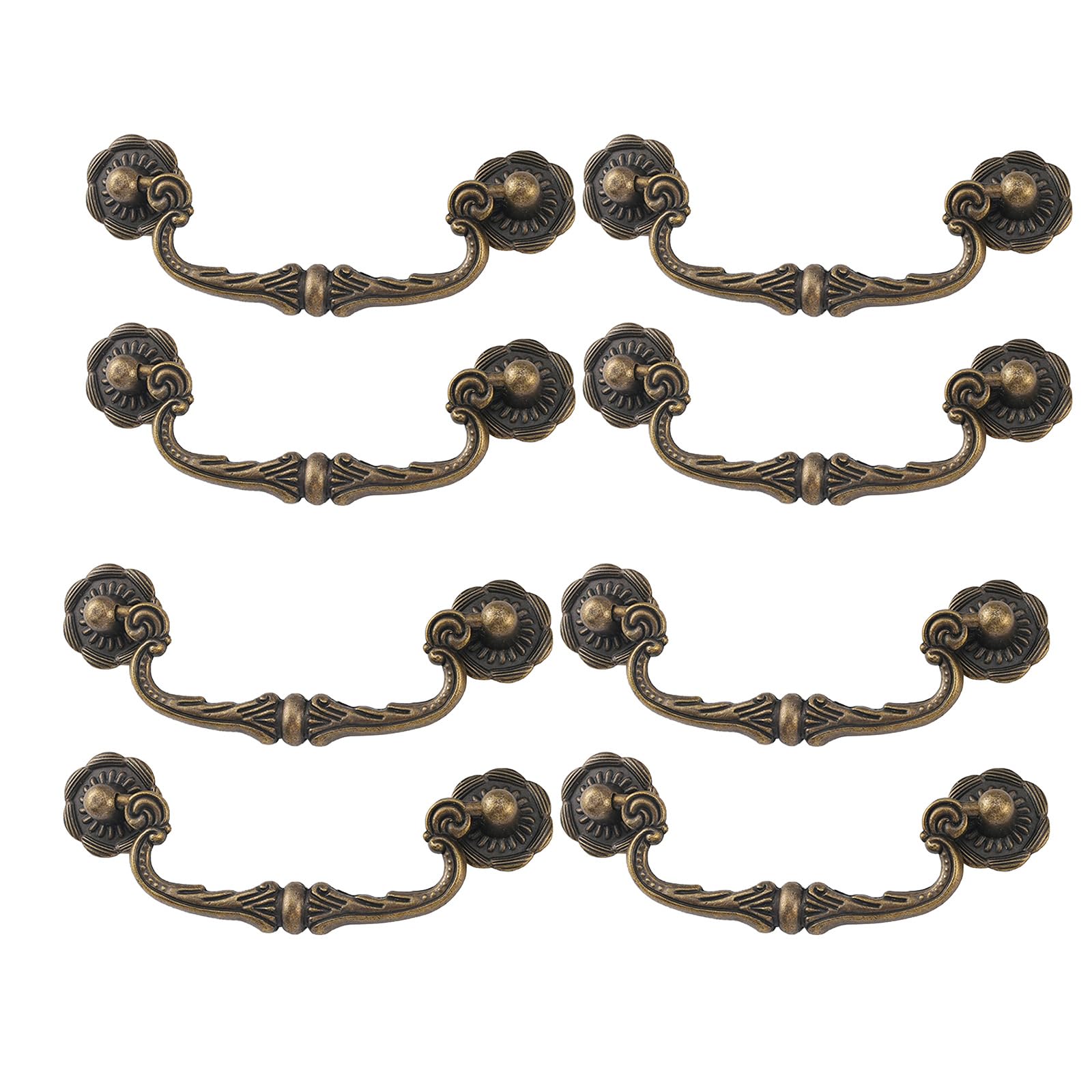 Purplelily Multicolor Traditional Chinese Design Bronze Drawer Handles With 86Mm Hole Center For Smooth Hold In Multiple Home Lodgings Old Pull