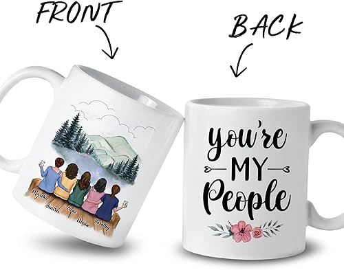 Miniatura 2 de Gossby Taza de café personalizada para mejor amiga, regalo personalizado para mejor amiga con diseño, nombre, Navidad, cumpleaños, regalo de amistad