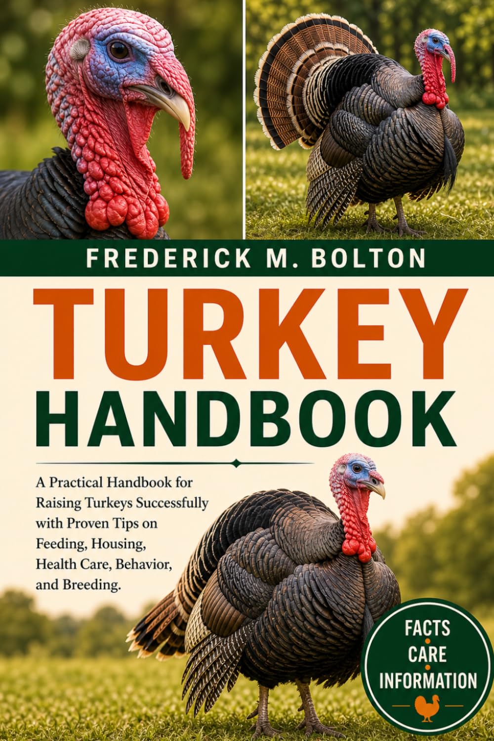 TURKEY HANDBOOK: A Practical Handbook for Raising Turkeys Successfully with Proven Tips on Feeding, Housing, Health Care, Behavior, and Breeding