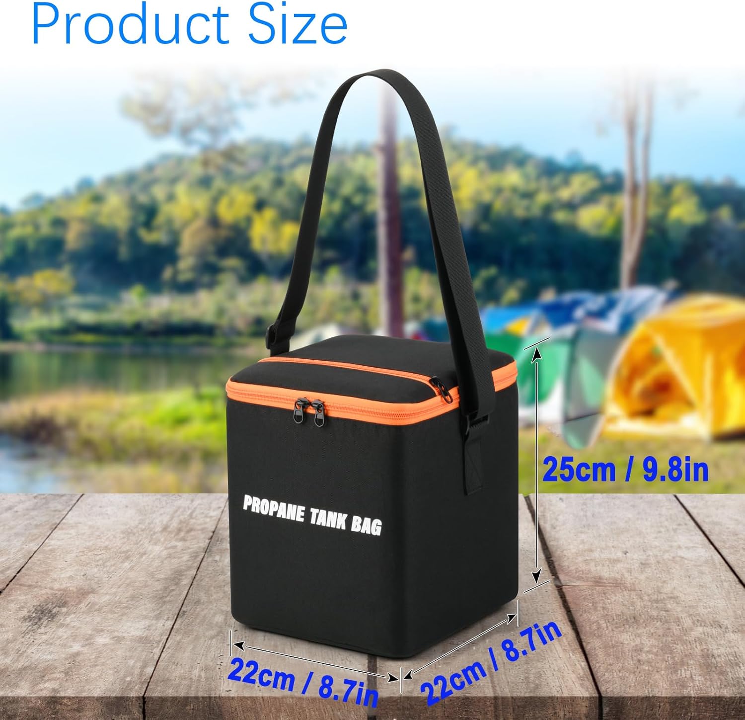 Carry Bag for 1LB Propane Tank, Small Propane Cylinder Storage Bag Holds 4 Gas Tank 16 OZ, Portable Fuel ​Cylinder Carrying Case with Padding for Camping Picnic Cooking (Case Only) - Image 2
