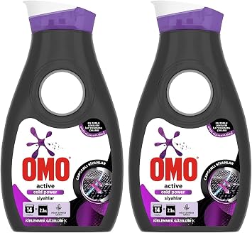 Omo Active Cold Power Siyah Sıvı Deterjan 910 ml 2'li Paket