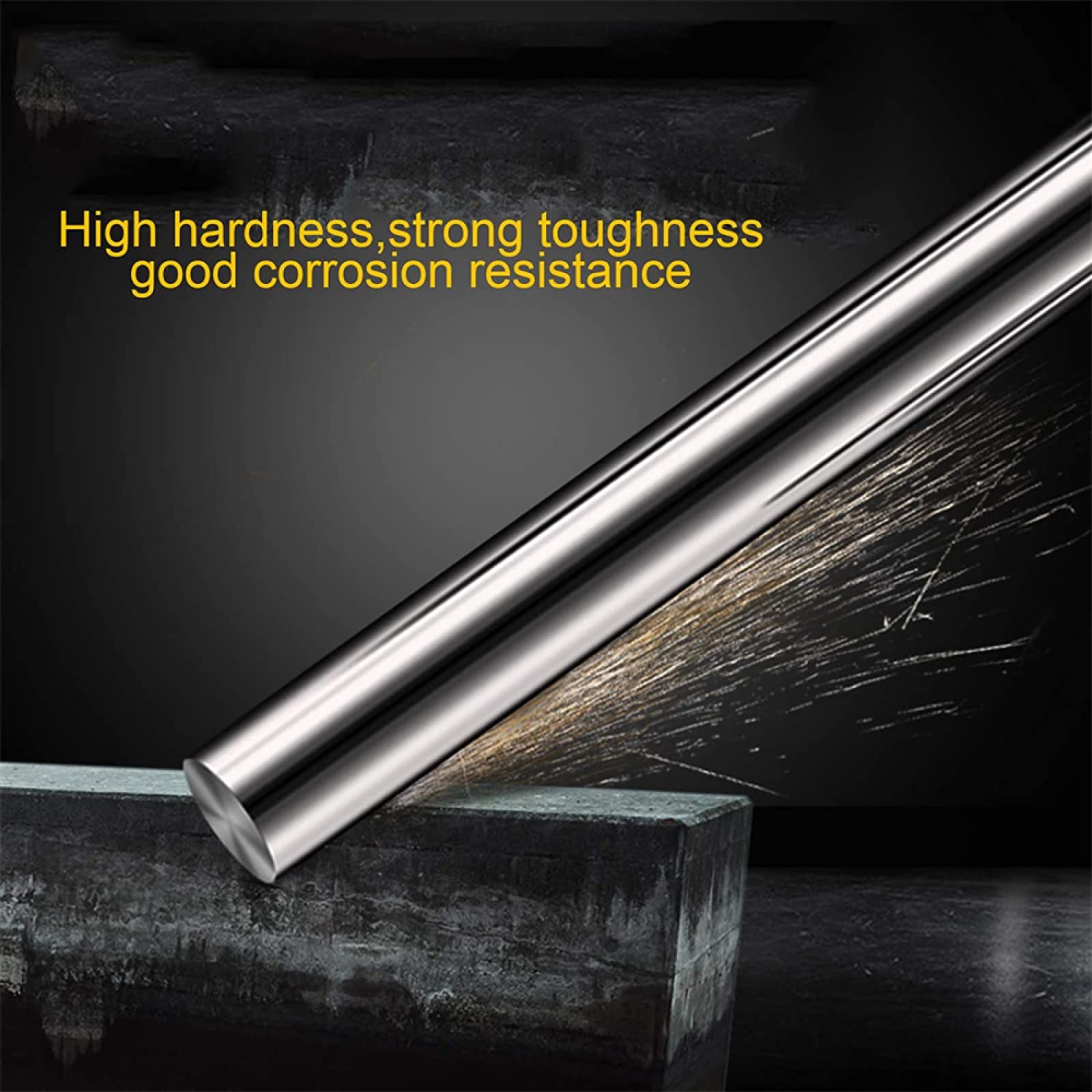 Lot de 4 barres en tungstène, longueur 250 mm, barres en carbure de tungstène, barres fixes pour la finition et le prétraitement, diamètre (0,5 mm)