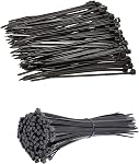 Câblodistribution en nylon lourd, fils autoportants de 5,9 pouces, 18 Lbs Résistance à la traction, UV & Résistant à la chaleur, ignifuge pour l'intérieur & Utilisation en extérieur - Industriel, Maison, Automobile (Noir, Paquet de 100)