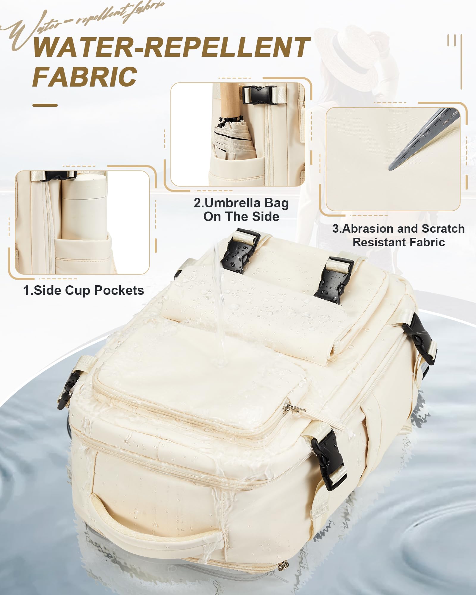 BJLFS Borse da Cabina per Ryanair 40x20x25 Bagaglio a Mano Zaino Borsa Zaino da Viaggio, Zaino da trekking,da uomo, zaino casual per laptop da 14 pollici per scuola con porta di USB