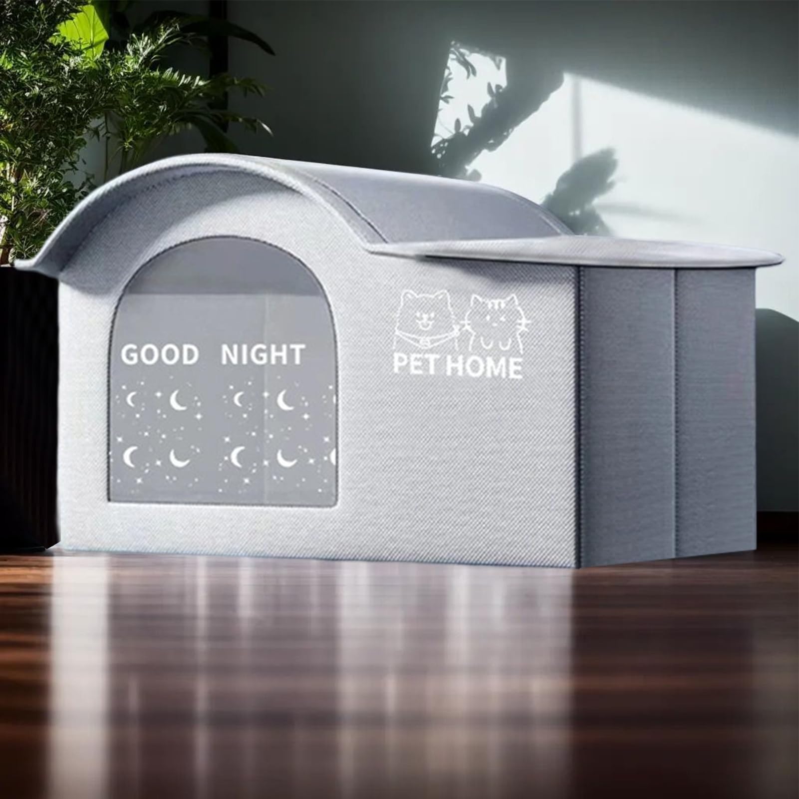 Casa de Gato con Aire Acondicionado | Nicho refrescante para Gatos al Aire Libre, Refugio Plegable con Bolsillos para Cubitos de Hielo para Gatos y, Uso Interior y Exterior