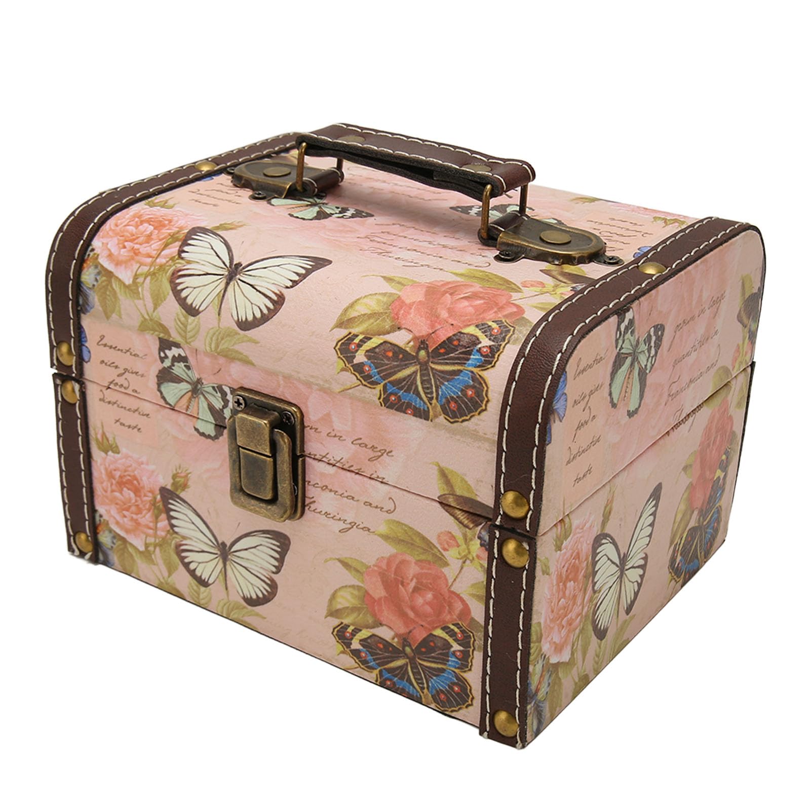 Amazon.com: KJAOYU Small Wooden Treasure Chest Boxes with Flower