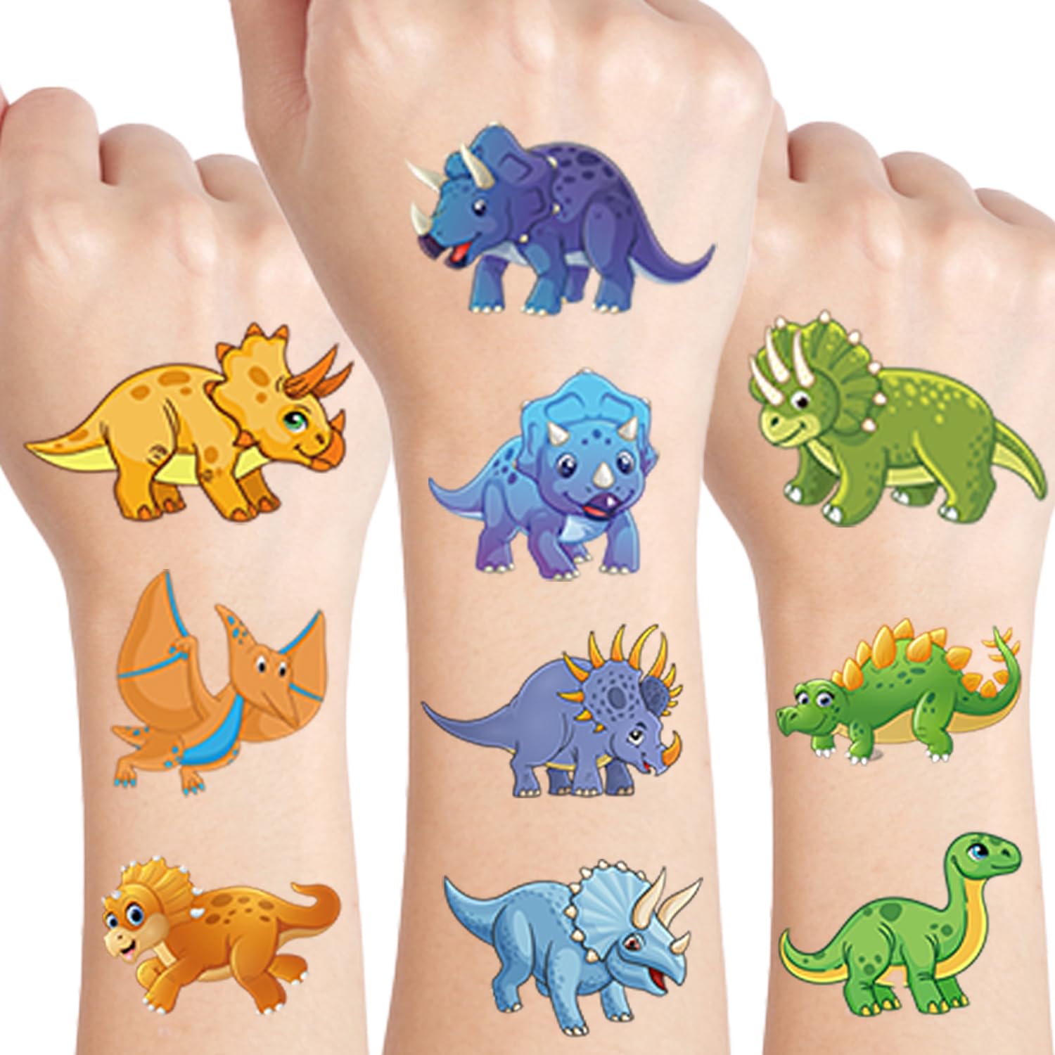Amazon.com : UVUXO Dinosaur Temporary Tattoos for kids - 10 Sheets ...