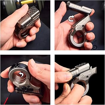 Fidget Gun Slider, Zoom Gun Fidget Toys, Metal Alloy Fidget Toy Gun Slider, Ring Fingertip Toy Gun Adult Fidgety Anxiety Sufferers Stress Relief Relax ADHD EDC Gyro Finger Fidget Toy