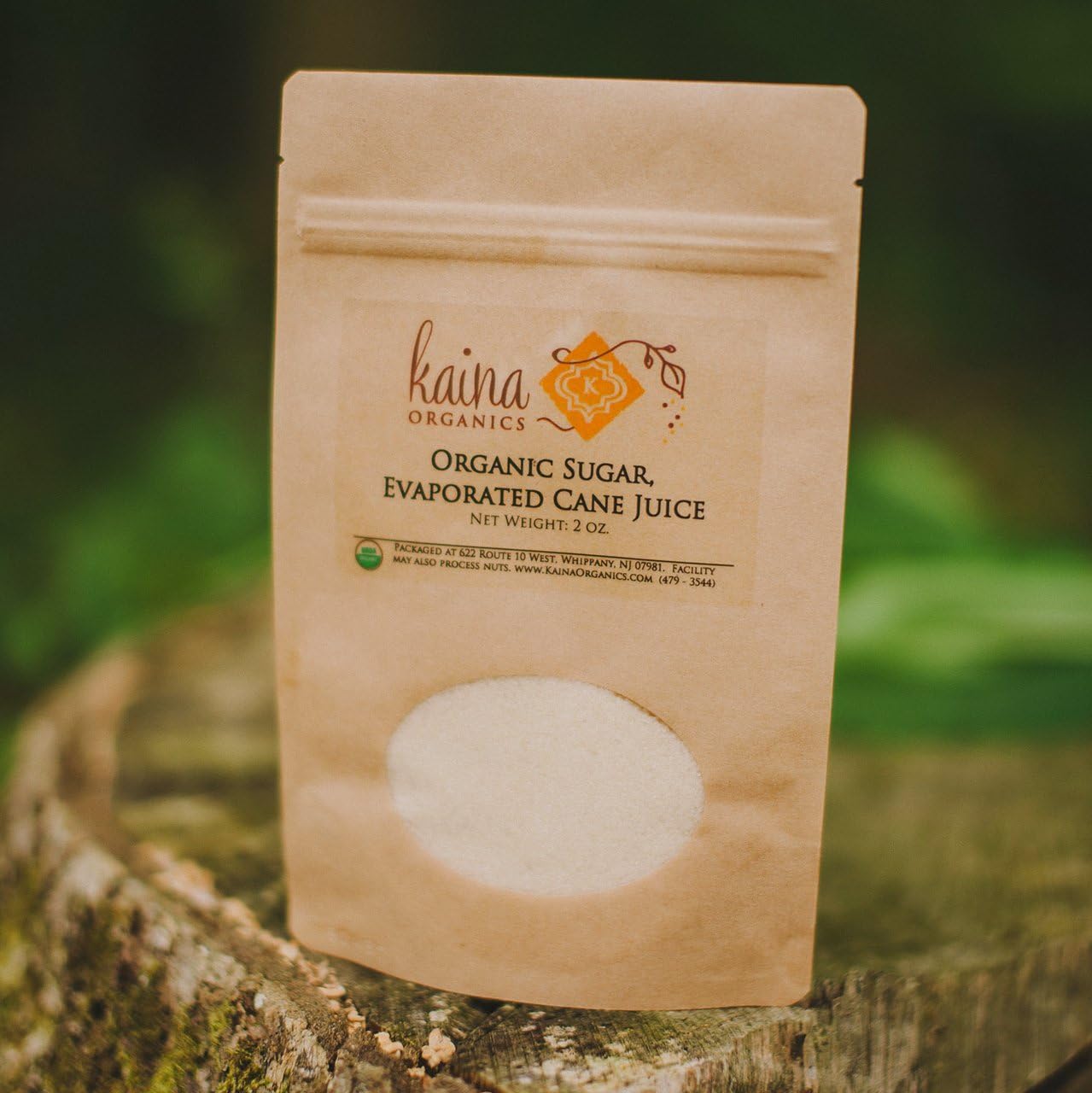 Organic Sugar, Evaporated Cane Juice - 2 oz Kraft Pouch