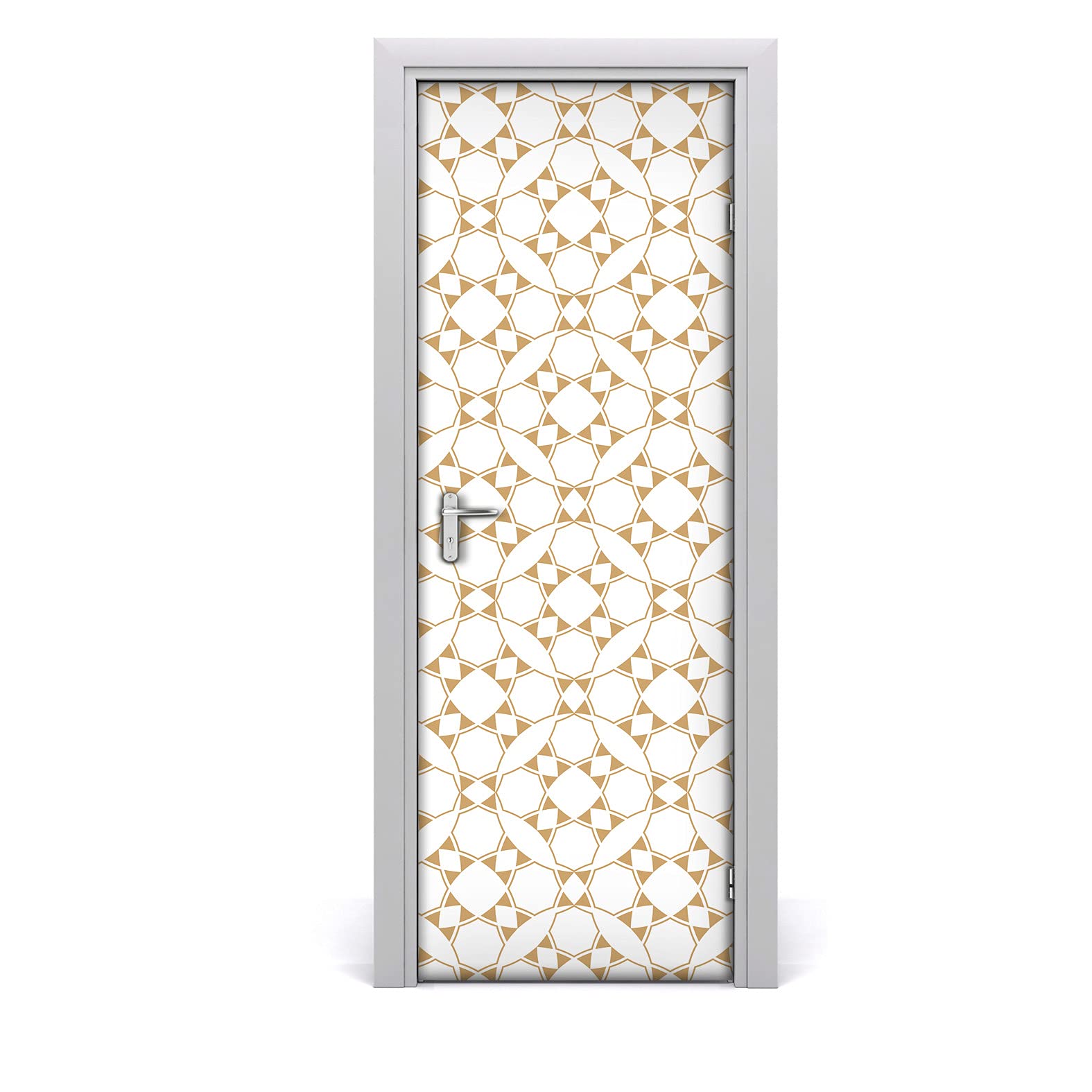 Autocollant de porte pour salon et chambre 70x200 | Papier peint géométrique décoration entrée