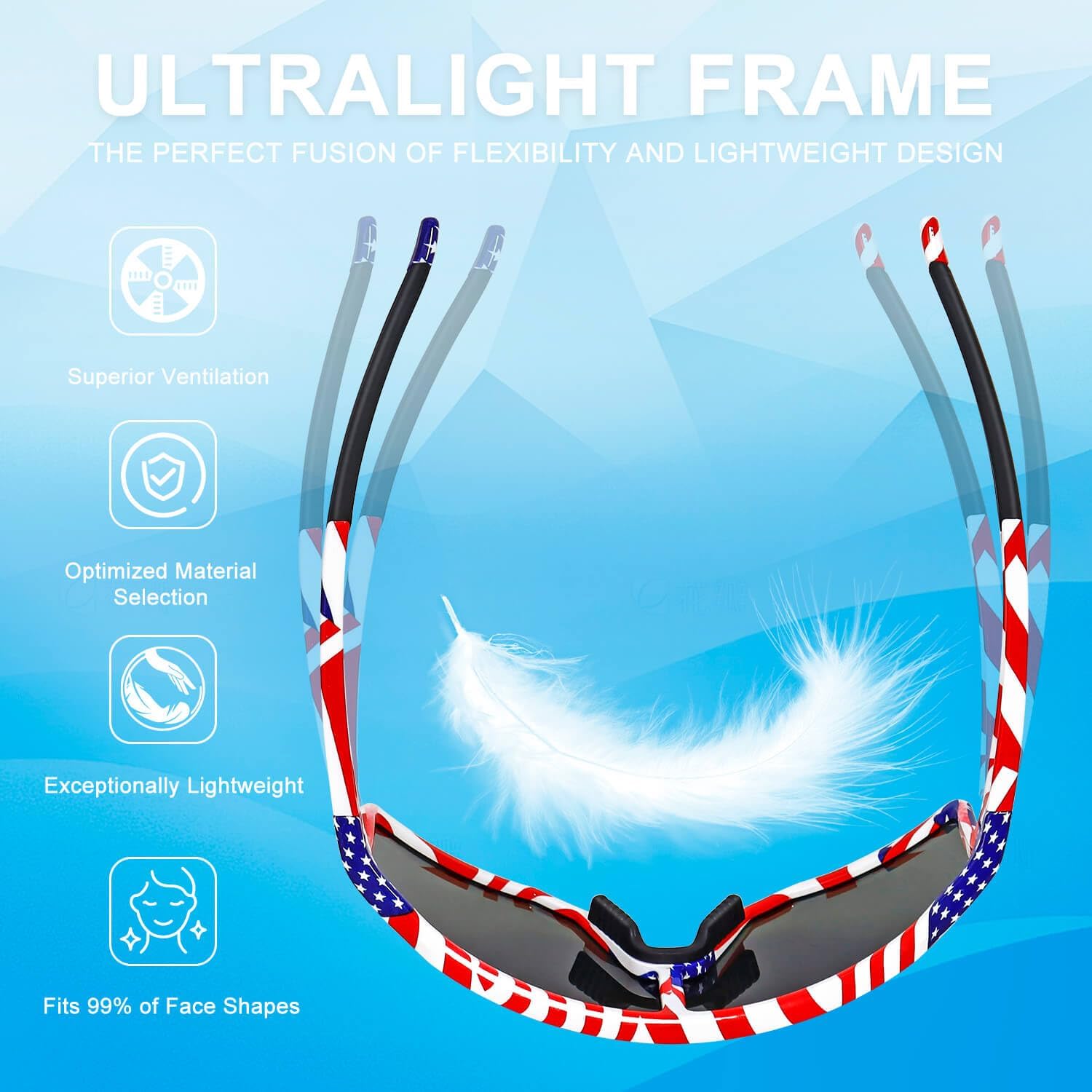 AVV Polarized Cycling Baseball Running Sunglasses UV400 - Sports Glasses for Outdoor Training, Youth & Adults, Secure Fit - Image 4