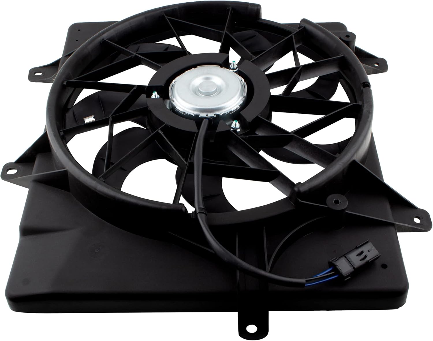 BOXI 620-440 Radiator Condenser Cooling Fan Assembly Fits for Chrysler PT Cruiser 2001-2008 2.4L L4 with 3-Pin Connector (Replaces 5017407AA)